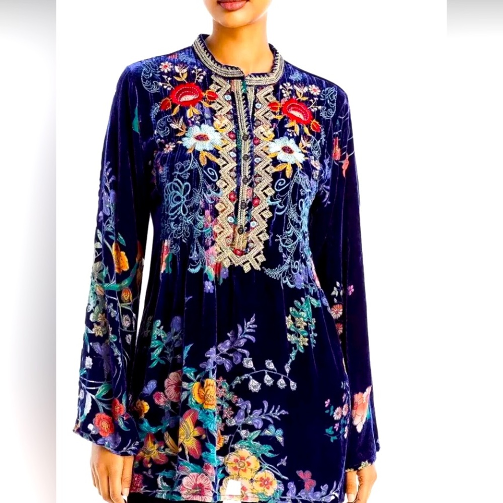 JohnnyWas velvet tops size XL